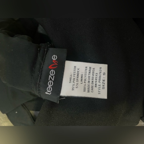 Black Flowy Strapless High & Low Mini Dress - Picture 5 of 5